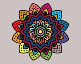 Dibujo Mandala flor natural pintado por merchindan