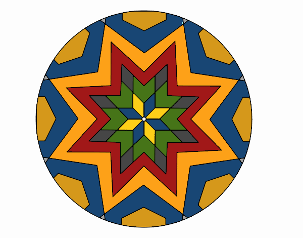 Mandala mosaico estrella