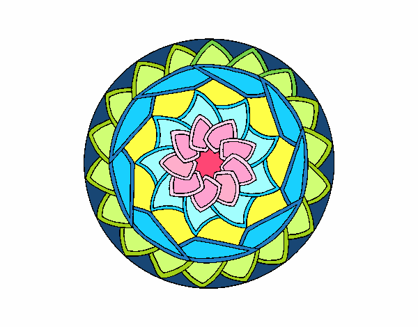 Dibujo Mandala 1 pintado por MarthaFavi