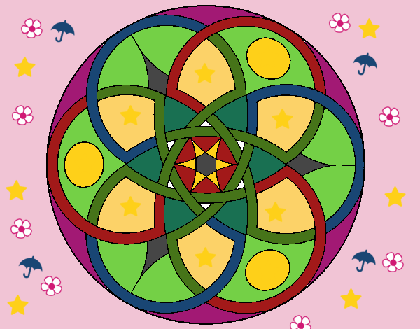 Dibujo Mandala 11 pintado por linda423