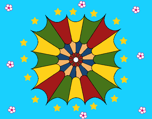 Dibujo Mandala 15 pintado por linda423