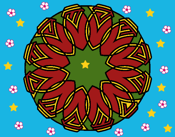 Dibujo Mandala 37 pintado por linda423