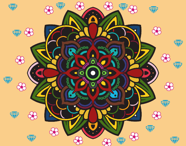 Dibujo Mandala decorativa pintado por linda423