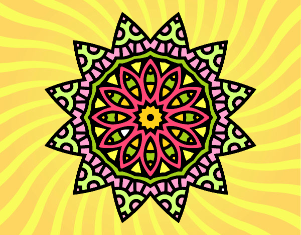 Dibujo Mandala estrella pintado por JackieO