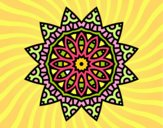 Dibujo Mandala estrella pintado por JackieO