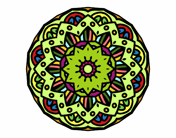 Dibujo Mandala modernista pintado por Eliana23