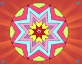 Dibujo Mandala mosaico estrella pintado por plat28