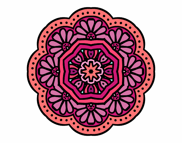 Dibujo Mandala mosaico modernista pintado por Eliana23