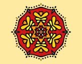 Dibujo Mandala simétrica pintado por Devi