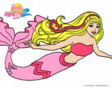 Dibujo Barbie sirena pintado por lalinda
