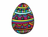 Dibujo Huevo de Pascua estampado con ondas pintado por MarthaFavi