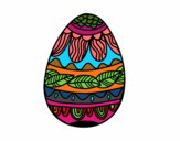 Dibujo Huevo de Pascua estampado vegetal pintado por nicola456