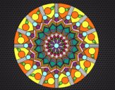 Dibujo Mandala flor con círculos pintado por Andreeeeee