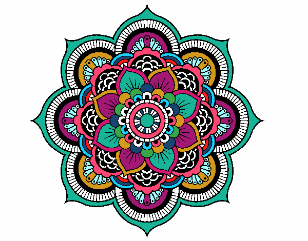 Dibujo Mandala flor oriental pintado por Eliana23