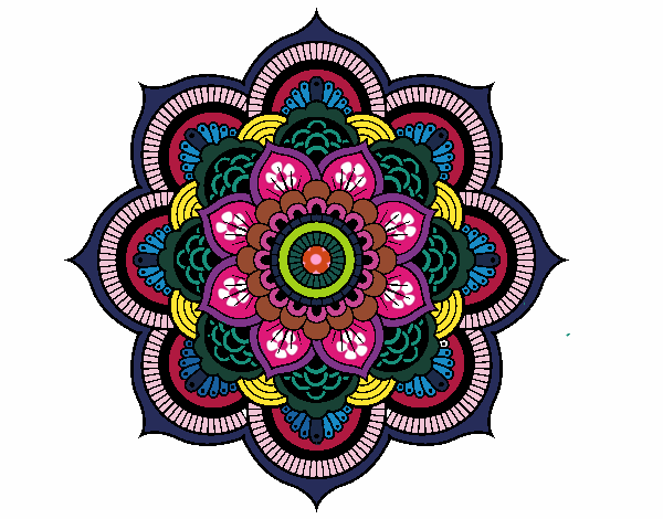 Dibujo Mandala flor oriental pintado por Shiro3495