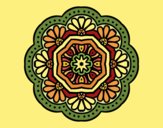 Dibujo Mandala mosaico modernista pintado por Devi