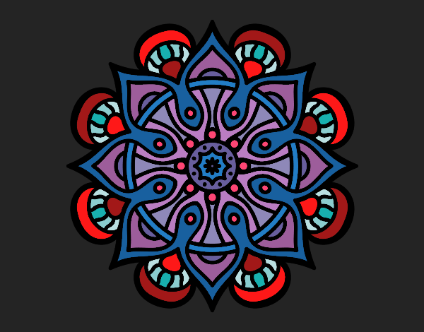 Dibujo Mandala mundo árabe pintado por queyla