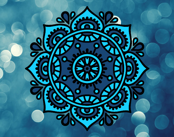 Dibujo Mandala para relajarse pintado por padillapp