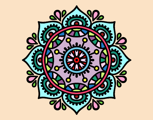 Dibujo Mandala para relajarse pintado por Sylka