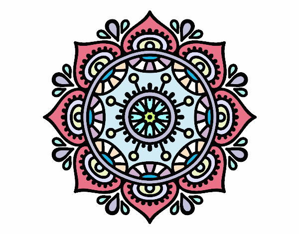 Dibujo Mandala para relajarse pintado por yushara