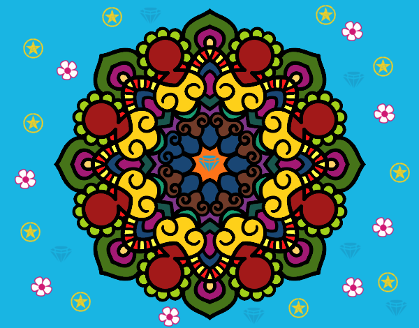 Dibujo Mandala reunión pintado por linda423