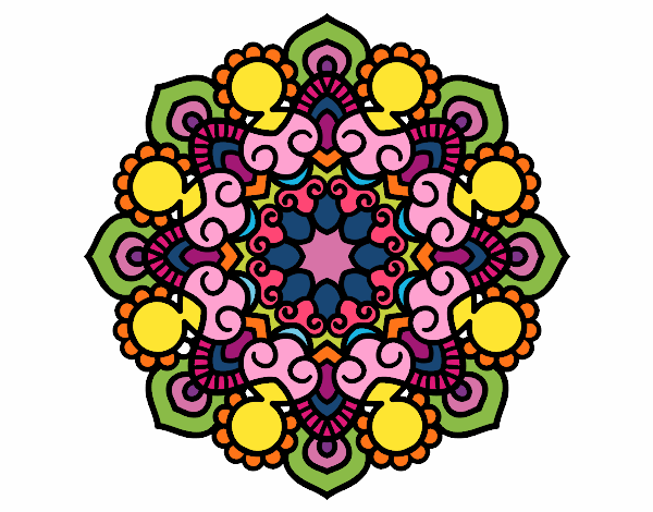 Dibujo Mandala reunión pintado por MarthaFavi