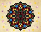 Dibujo Mandala simetría sencilla pintado por linda423
