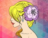 Dibujo Tocado  de novia con flor  pintado por Natalia005