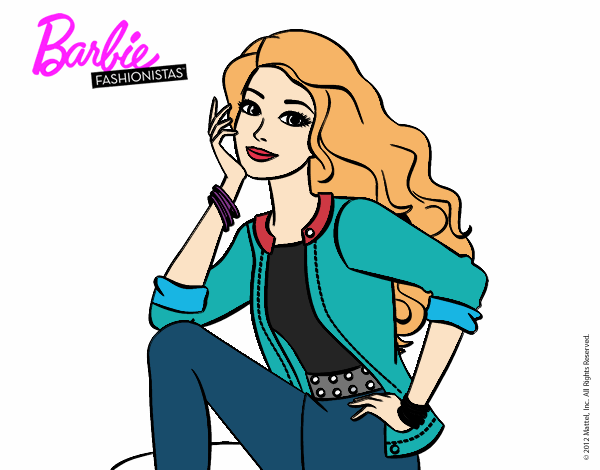 Dibujo Barbie súper guapa pintado por tamiii