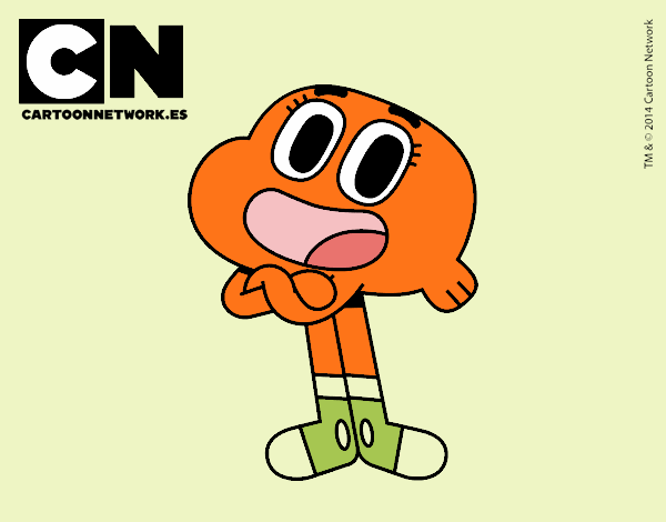 Dibujo Darwin de Gumball pintado por Keniniana