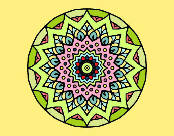 Dibujo Mandala creciente pintado por PINCEL
