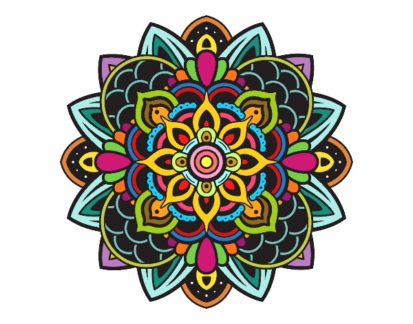 Dibujo Mandala decorativa pintado por valeriart