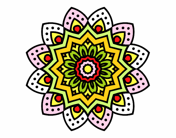 Dibujo Mandala flor natural pintado por Maraly51