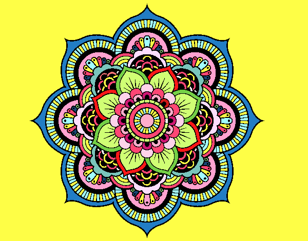 Dibujo Mandala flor oriental pintado por PINCEL