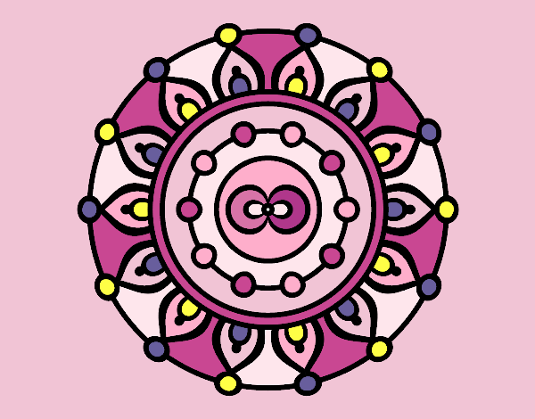 Dibujo Mandala meditación pintado por PINCEL