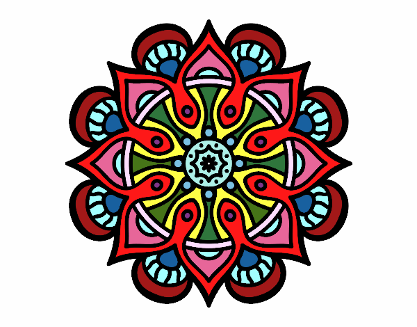 Dibujo Mandala mundo árabe pintado por tarik