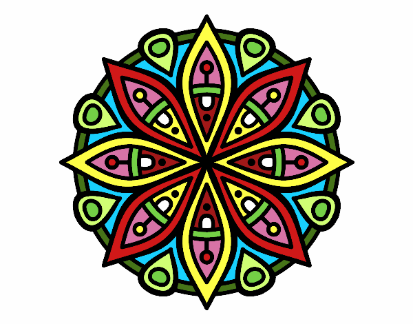 Dibujo Mandala para la concentración pintado por salome1111