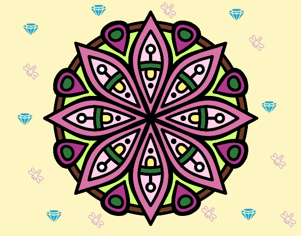 Dibujo Mandala para la concentración pintado por linda423