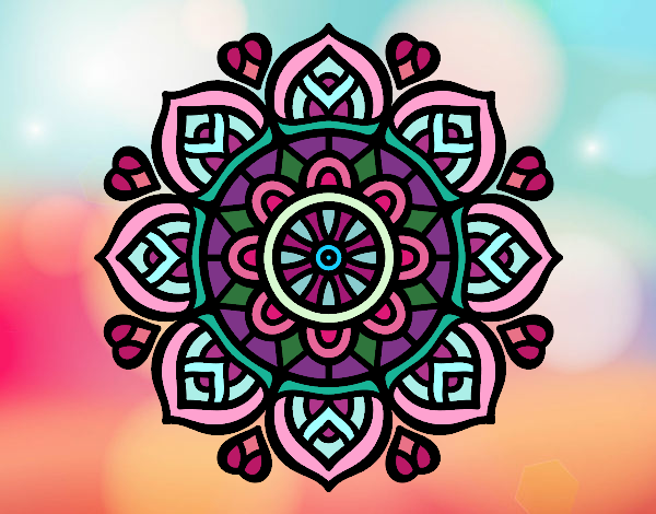 Dibujo Mandala para la concentración mental pintado por FRANCIA84