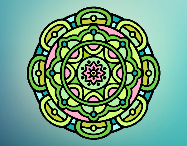 Dibujo Mandala para la relajación mental pintado por PINCEL