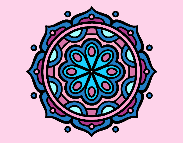 Dibujo Mandala para meditar pintado por PINCEL