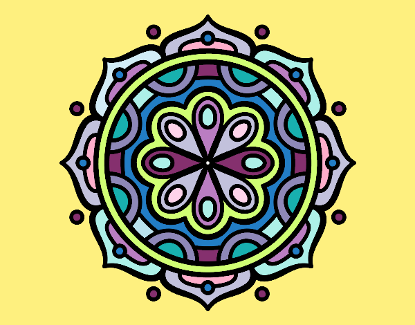 Dibujo Mandala para meditar pintado por PINCEL