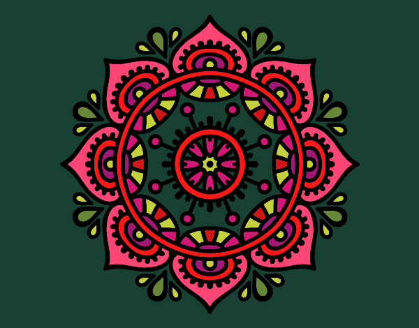 Dibujo Mandala para relajarse pintado por blanca