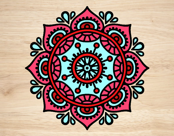 Dibujo Mandala para relajarse pintado por 4590