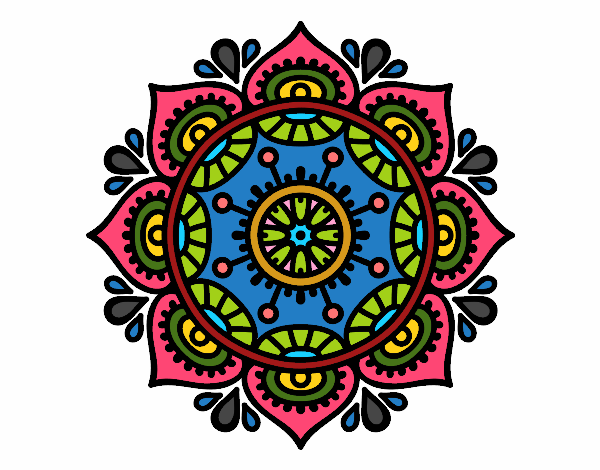 Dibujo Mandala para relajarse pintado por Dan17