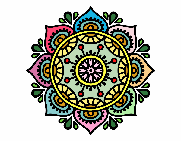 Dibujo Mandala para relajarse pintado por salome1111