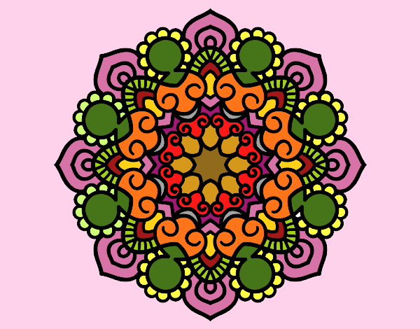 Dibujo Mandala reunión pintado por 2AMARILLO4