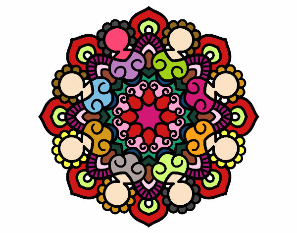 Dibujo Mandala reunión pintado por salome1111