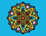 Dibujo Mandala simetría sencilla pintado por gustavo1