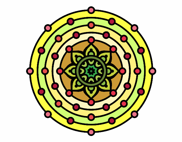 Dibujo Mandala sistema solar pintado por salome1111